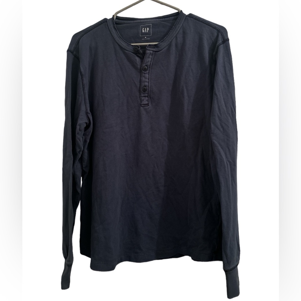 Gap Long Sleeve Henley Top Size Medium